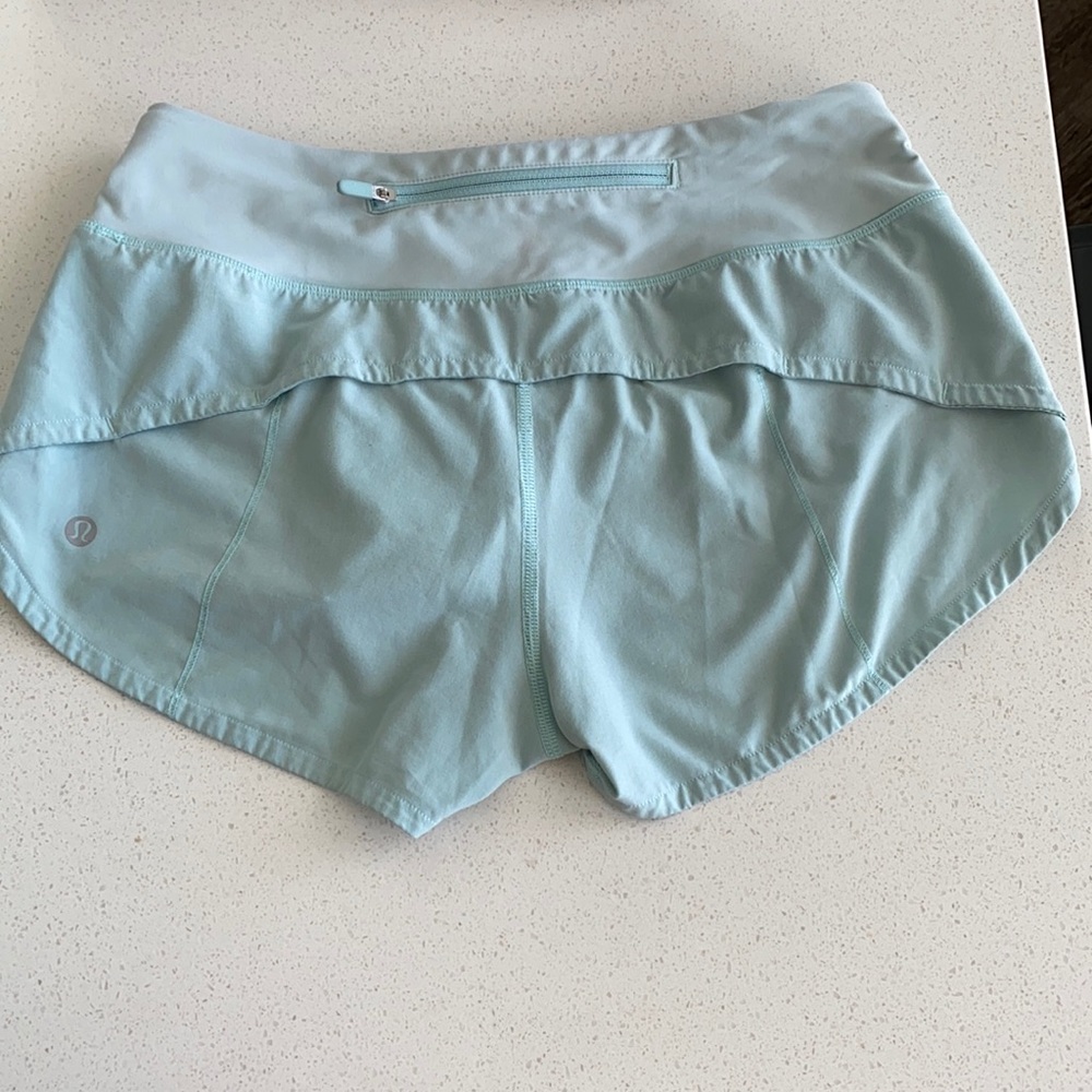 Teal Lululemon shorts